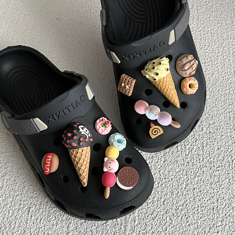 Crocs洞洞鞋配饰diy冰淇淋鞋花