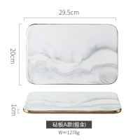 Creative ceramic marble flat cutting board, high-temperature resistant cutting board, household fruit tray, Nordic-style cutting board thumbnail 4