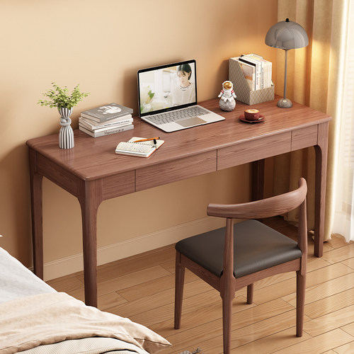 实木书桌家用现代简约办公桌电脑桌卧室学习桌小户型学生写字桌子