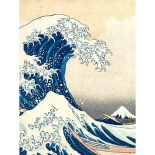 神奈川冲浪里DIY数字油画世界名画临摹丙烯画填色手绘