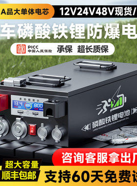 【国标大容量】房车磷酸铁锂电池