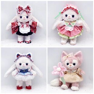 新款春日系列骨架款星黛露毛绒玩具公仔玲娜贝儿印花裙欣欣饼饼