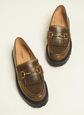 17号的下午 |  绝美精英活力 英伦复古马衔扣流苏厚底乐福鞋女