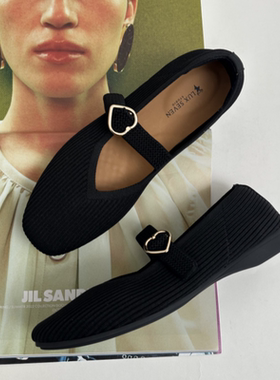 LuxSeven历奇 爱心扣王妃飞织鞋 复古一字带玛丽珍鞋女显瘦舒适