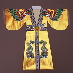 龙袍仙家衣服手工纸衣服定做玉皇大帝服饰玉帝长袍仙衣男大龙纸衣