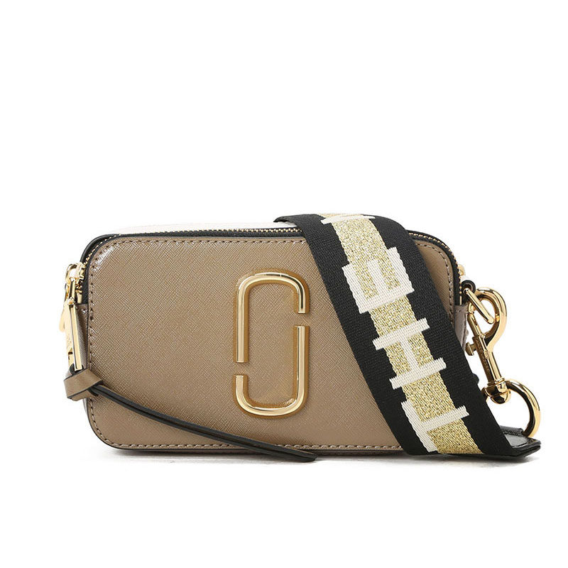 marc jacobs/莫杰snapshot mj相机包 女士大logo肩带单肩斜挎包