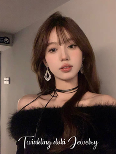 高级感轻奢独特小众设计耳夹 爆款 千金party 闪锆镂空耳环2025新款