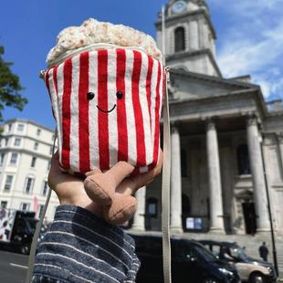 英国jELLYCAT西高地斜挎包巴塞罗熊腊肠狗雨蛙爆米花包包毛绒玩偶