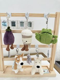 英国jELLYCAT茄子西高地柯基雨蛙咖啡杯奥拓狗包包挂饰钥匙扣挂件