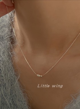 韩国INS通体S925银淡水珍珠项链