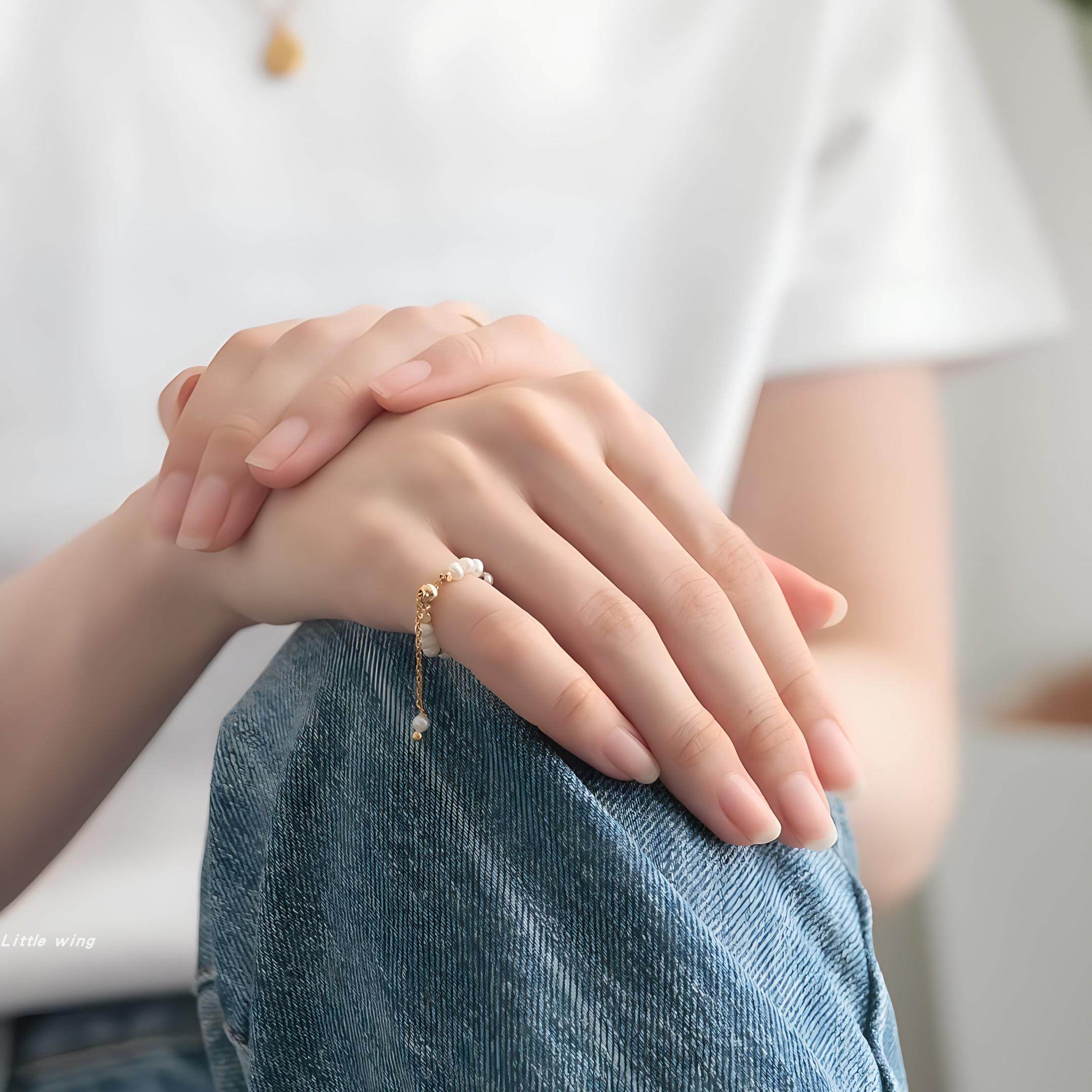 18K镀金软戒简约百搭多层圆珠