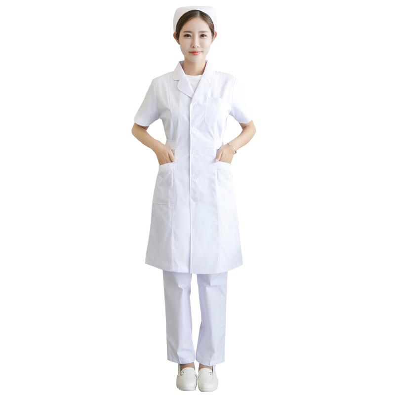 护士服短袖女夏装白大褂长袖修身圆领护士服医院美容院卫校工作服