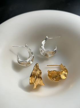冷淡风金属女高级感耳环