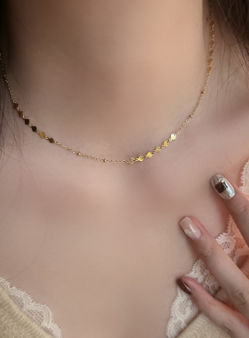 【新品9折】简约INS风金属不掉色钛钢项链颈链锁骨链潮人女