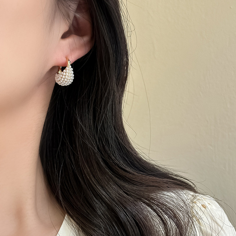 2025新款法式轻奢风米粒珍珠耳环高级感水滴气质耳扣时尚耳饰短款,饰品/流行首饰/时尚饰品新,耳环,淘宝优惠券,粉丝福利购,淘宝优惠卷