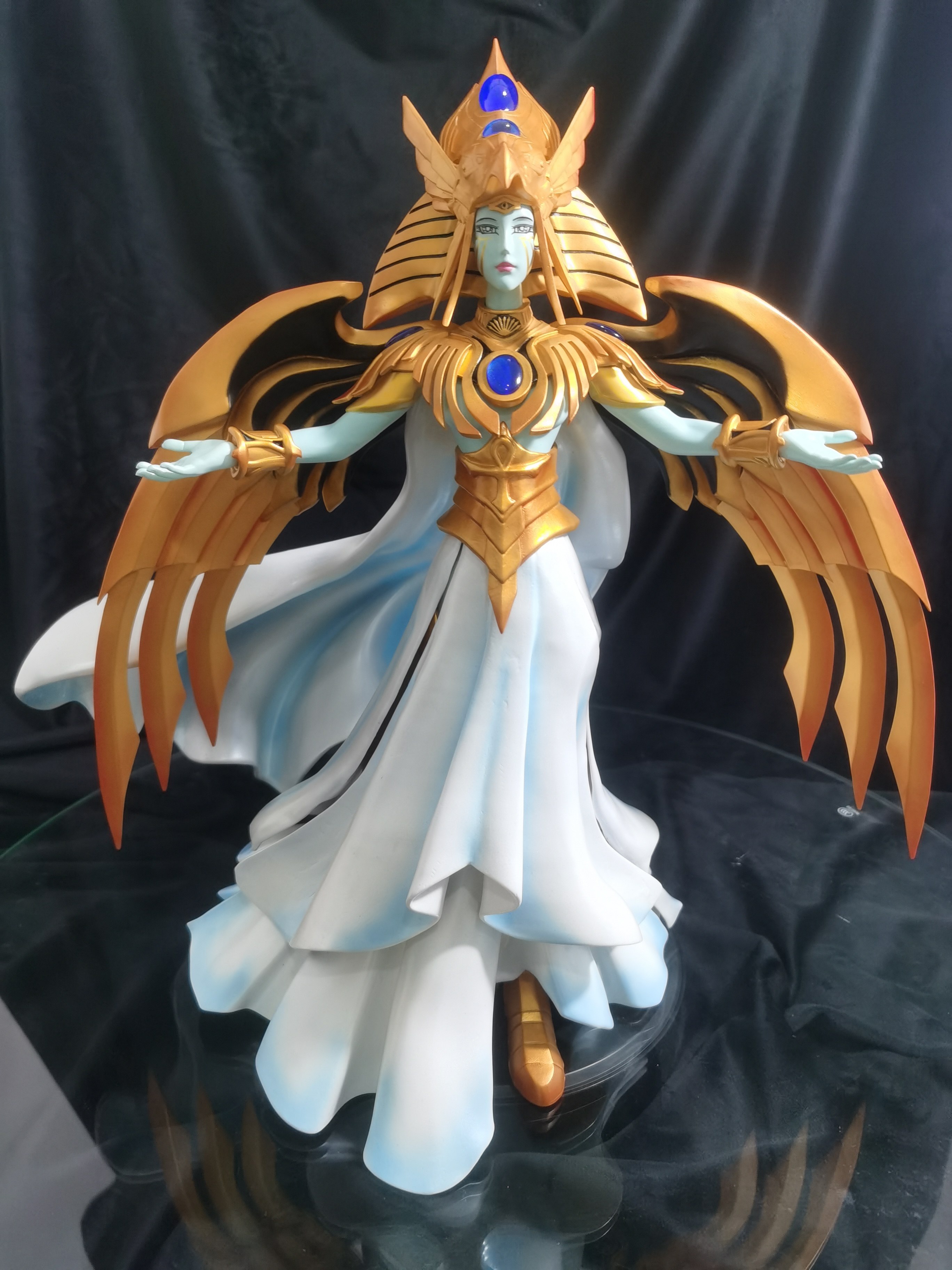 光之创造神赫尔阿克帝法老王黑暗大邪神三幻神手办gk天空龙巨神兵 - 实物图