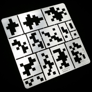 艾烈臣工具 AJ0013 1:35及1：100高达 军事模型 数码迷彩漏喷板