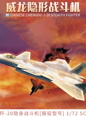 梦模型中国J-20战斗机正式服役型 手工拼装军事飞机模型720010