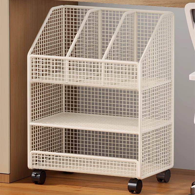 可移动书架儿童绘本架教室课桌旁书本带轮置物架书包架学生小书柜