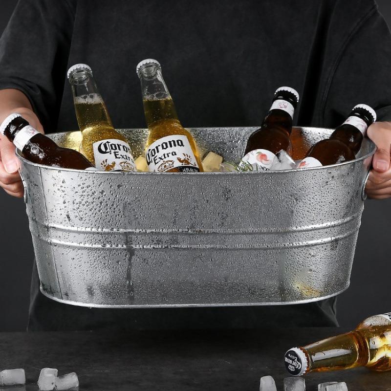 啤酒冰桶大容量存冰桶家用摆摊冰块桶网红酒吧冰镇红酒饮料香槟桶