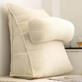 ins风卧室靠枕床头护颈护腰靠背简约沙发靠垫床上抱枕腰靠可拆洗