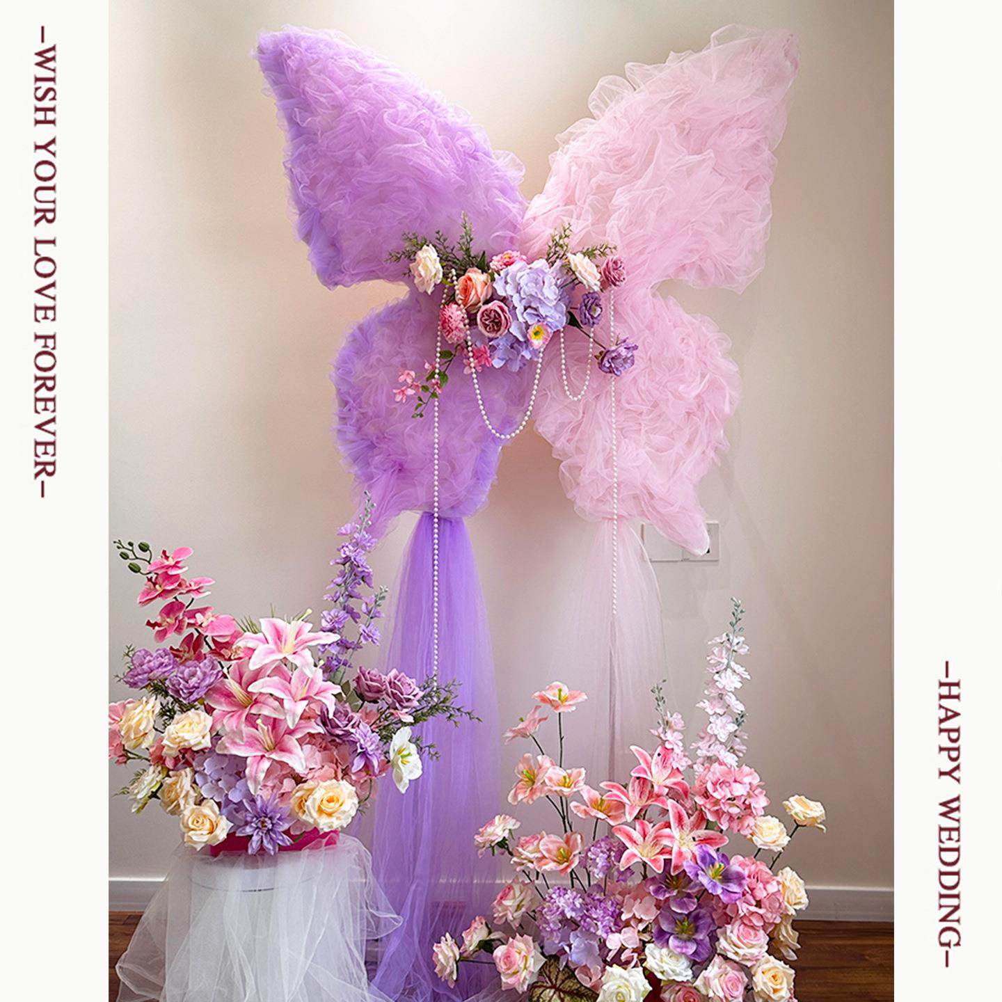 DIY婚礼仿真蝴蝶装饰浪漫结婚纱花梦幻蝴蝶婚房求婚场景布置背景,节庆用品/礼品,陪嫁用品套装,淘宝优惠券,粉丝福利购,淘宝优惠卷