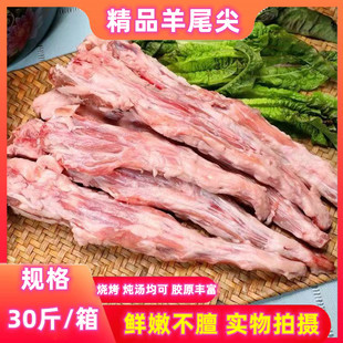 5斤清真羊尾尖羊尾骨农家散养山羊国产冷冻带骨卤炖煲汤烧烤商用