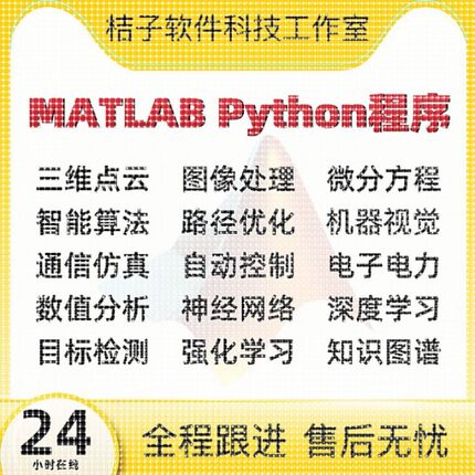 matlab代编程序Python神经网络深度学习图像信号处理算法通信彷真