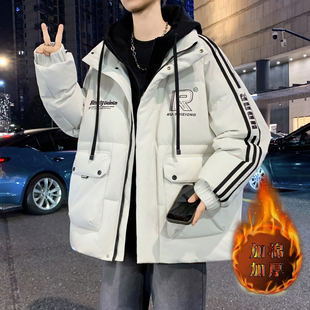 棉衣外套大童加厚棉袄子 青少年学生潮牌工装 羽绒服男冬季 2025新款