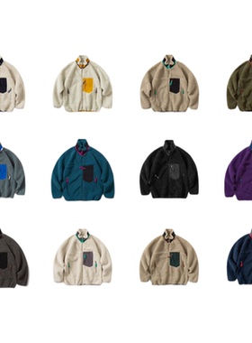 户外运动巴塔平替立领抓绒夹克宽松羊羔绒外套厚实防寒经典款pata