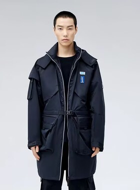 李宁棉服男女秋冬款LNG系列时尚保暖连帽运动休闲百搭棉服FJAD006