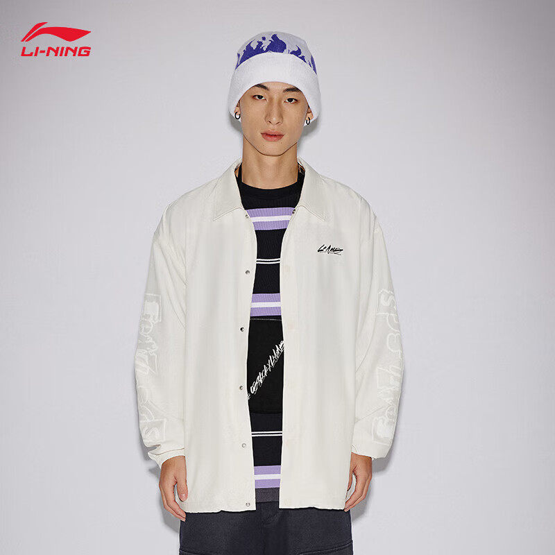 李宁秋季时尚系列风衣纽扣翻领宽松休闲拼接外套男女同款AFDT615,运动服/休闲服装,运动茄克/外套,淘宝优惠券,粉丝福利购,淘宝优惠卷