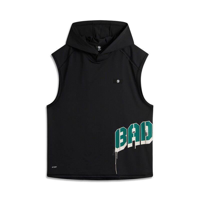 李宁坎肩男款夏季篮球速干舒适透气宽松连帽运动背心AVSU487