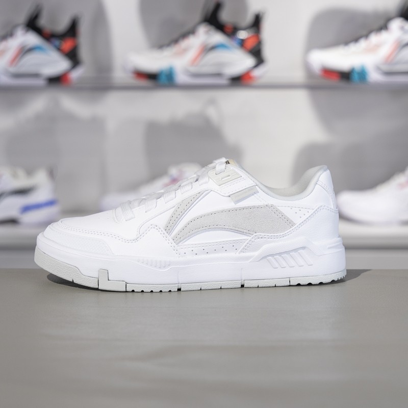 李宁板鞋女休闲鞋2024冬季新款COMMON 80s经典低帮运动鞋AGCU158