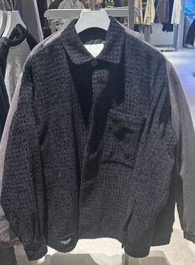 WLJZWFJTUR 2025冬季新款男装时尚休闲宽松夹刺绣克大衣UUY150032