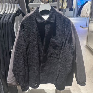WLJZWFJTUR 2025冬季新款男装时尚休闲宽松夹刺绣克大衣UUY150032