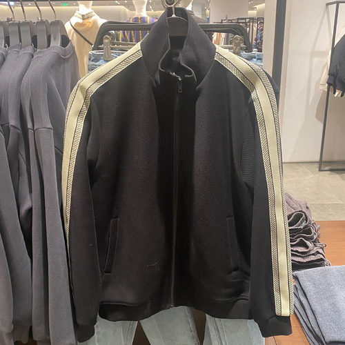 春秋立领宽松花边夹克外套