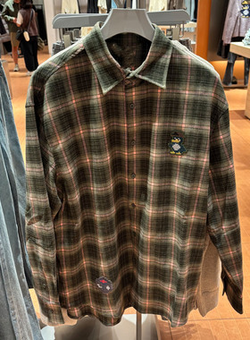 WLJZWFJTUR 2025秋季新款男装休闲百搭宽松长袖格子衬衫UUV250017