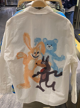 2026春季新款WLJZWFJT UR男装时尚趣味印花宽松长袖衬衫UMV230013