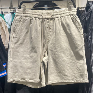 WLJZWFJTUR男装2025夏季休闲时尚百搭宽松纯色牛仔短裤UMF832020