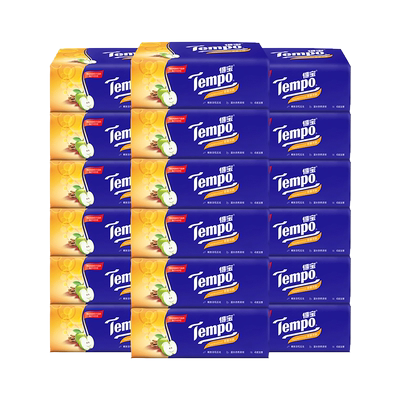 Tempo得宝抽纸12包杉青果木印花