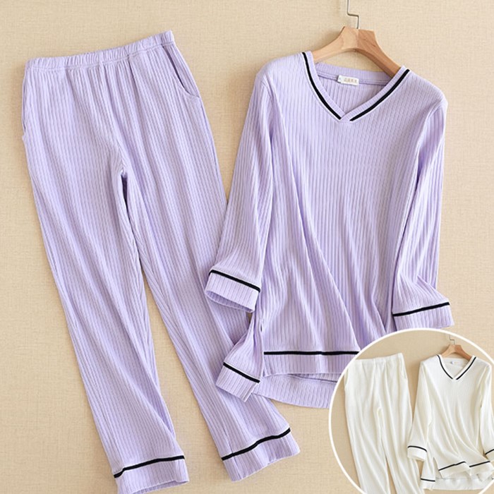 罗纹棉家居服套装