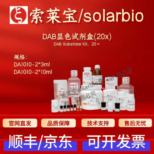 索莱宝solarbio DAB显色试剂盒(20x) DA1010 2*3ml 2*10ml 科研