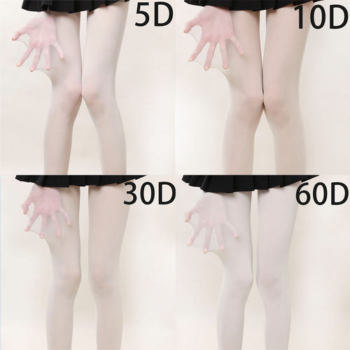 洛丽塔白色面膜袜不易勾丝连裤袜5D薄款打底袜透肤黑丝袜光腿神器