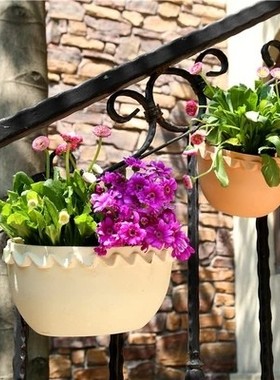 加厚包邮送挂钩诚信SEISHIN陶土花边壁挂盆储水盆3050/3051