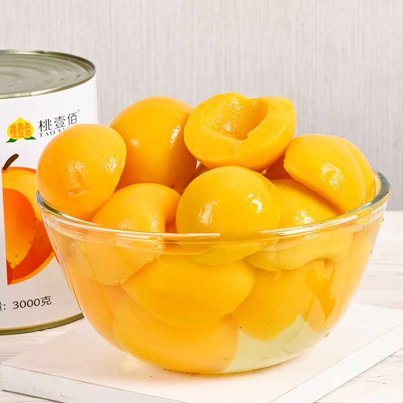 砀山黄桃罐头3kg烘培水果大罐装