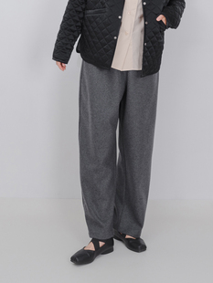 清仓「奶奶毛呢裤」冬羊毛裤阔腿气球裤女加厚显瘦宽松茧型弯刀裤