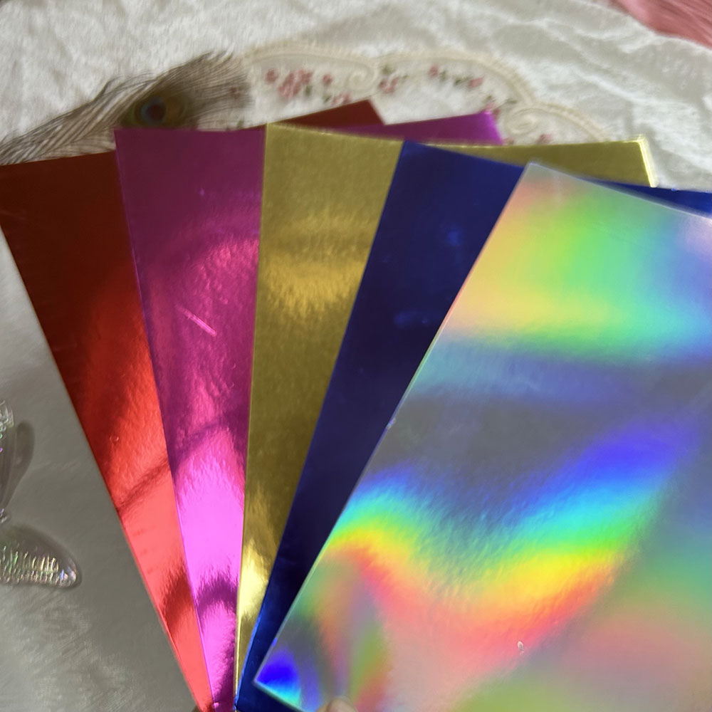 250g镭射镜面卡纸金银卡纸学生diy制作手工书特种卡纸艺术纸