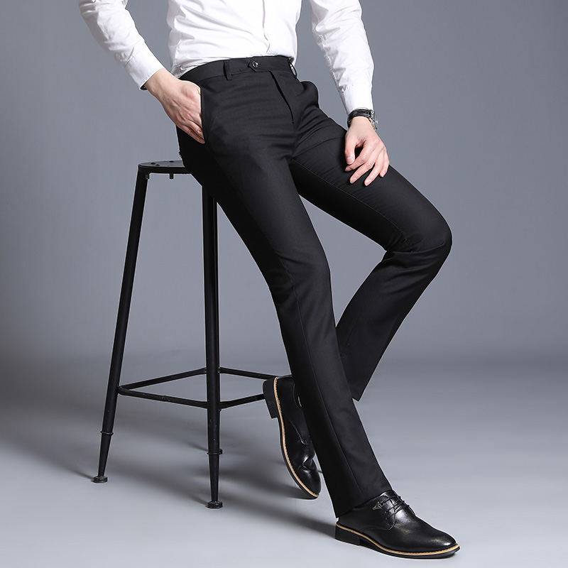 Self cultivation Western-style trousers man black spring and autumn Straight Suit pants work business affairs Thin section leisure time Career pants formal wear trousersin the Men's clothing, Trousers  category - from Buy2taobao.com to provide professional Taobao agent buy service