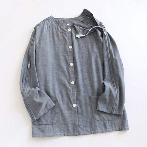 PICC置管衣服男衣袖带拉链